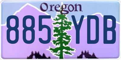OR license plate 885YDB