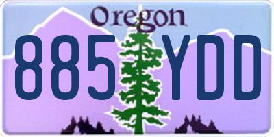 OR license plate 885YDD