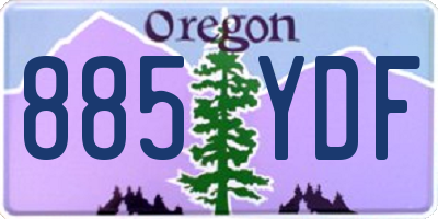 OR license plate 885YDF