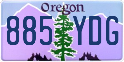 OR license plate 885YDG