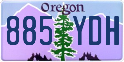 OR license plate 885YDH