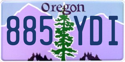 OR license plate 885YDI