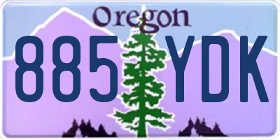 OR license plate 885YDK