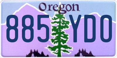 OR license plate 885YDO
