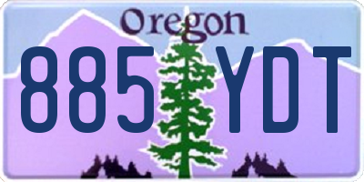 OR license plate 885YDT