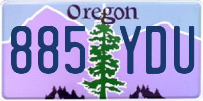 OR license plate 885YDU