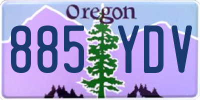 OR license plate 885YDV