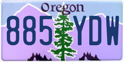 OR license plate 885YDW