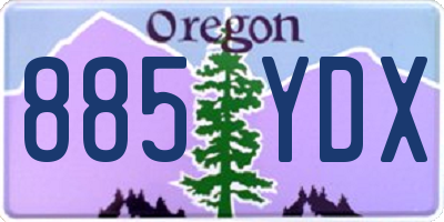 OR license plate 885YDX