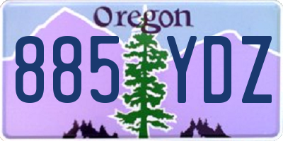 OR license plate 885YDZ