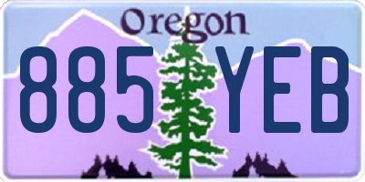 OR license plate 885YEB