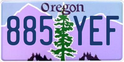 OR license plate 885YEF