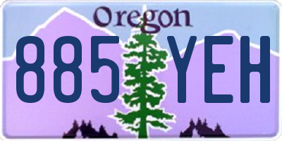 OR license plate 885YEH