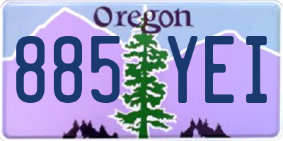 OR license plate 885YEI
