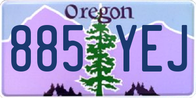 OR license plate 885YEJ