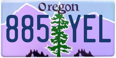 OR license plate 885YEL