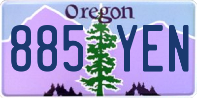 OR license plate 885YEN