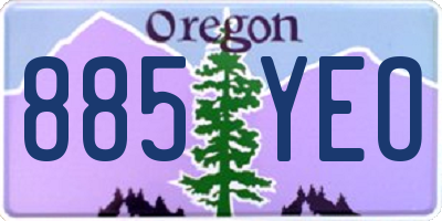 OR license plate 885YEO