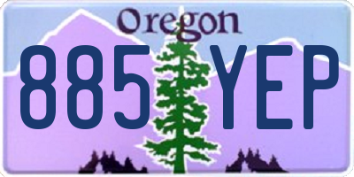 OR license plate 885YEP