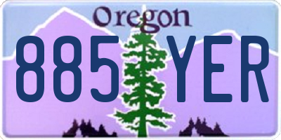 OR license plate 885YER
