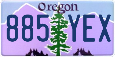 OR license plate 885YEX