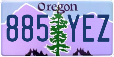 OR license plate 885YEZ