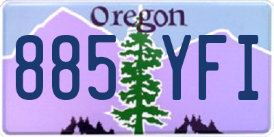 OR license plate 885YFI