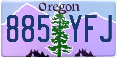 OR license plate 885YFJ