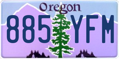 OR license plate 885YFM