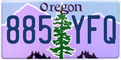 OR license plate 885YFQ