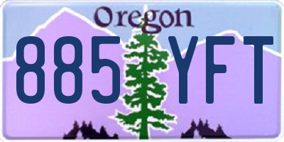 OR license plate 885YFT