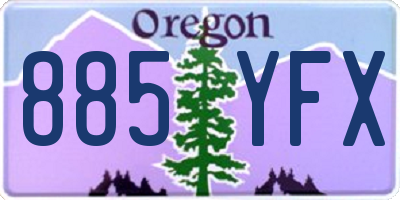 OR license plate 885YFX