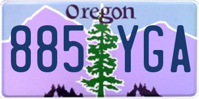 OR license plate 885YGA