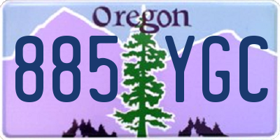 OR license plate 885YGC