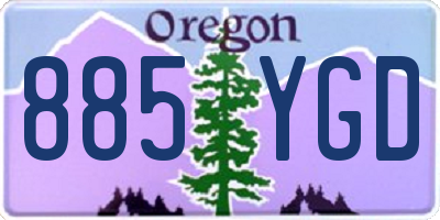 OR license plate 885YGD