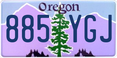 OR license plate 885YGJ