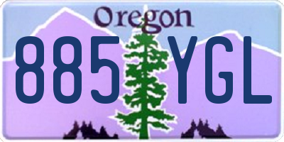 OR license plate 885YGL
