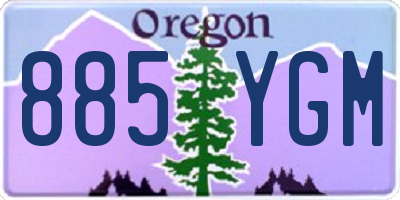 OR license plate 885YGM