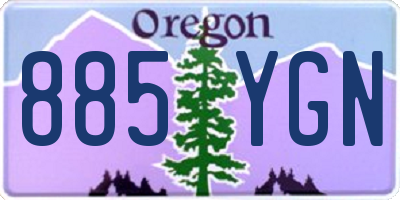 OR license plate 885YGN