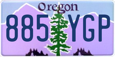 OR license plate 885YGP