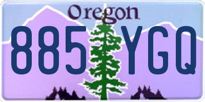 OR license plate 885YGQ