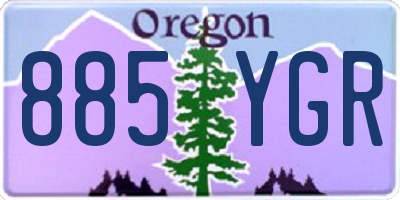 OR license plate 885YGR