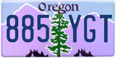 OR license plate 885YGT