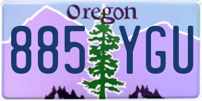 OR license plate 885YGU