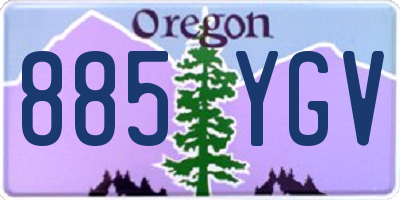 OR license plate 885YGV