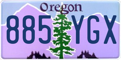 OR license plate 885YGX