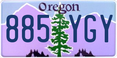 OR license plate 885YGY