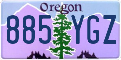 OR license plate 885YGZ
