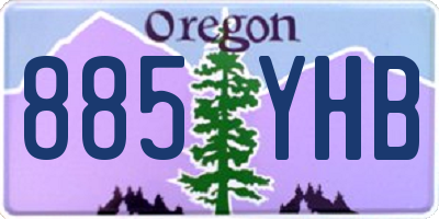 OR license plate 885YHB