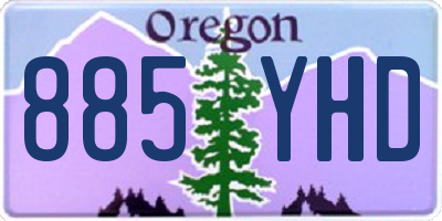 OR license plate 885YHD